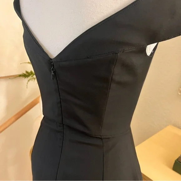 HOUSE OF CB Black Bella Jumpsuit Off The Shoulder Size Small - Picture 7 of 12